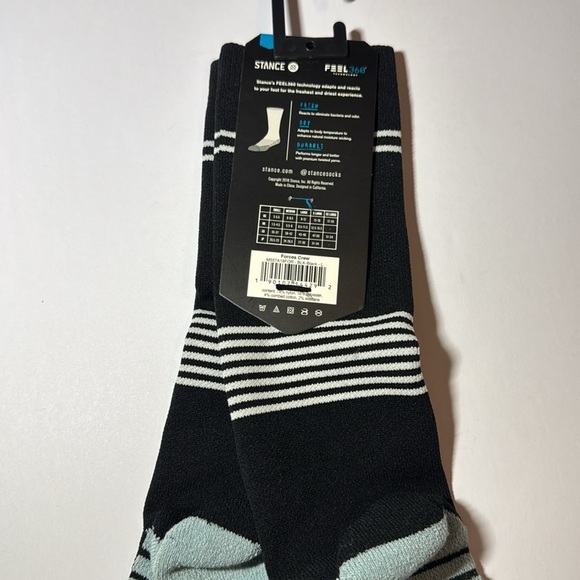 STANCE FEEL360 Performance Black Blue and Gray Athletic Training Socks L(9-12) - Picture 7 of 7